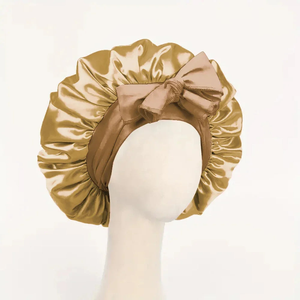 Satin Silk Hair Bonnet - Sleep Cap for Hair Protection