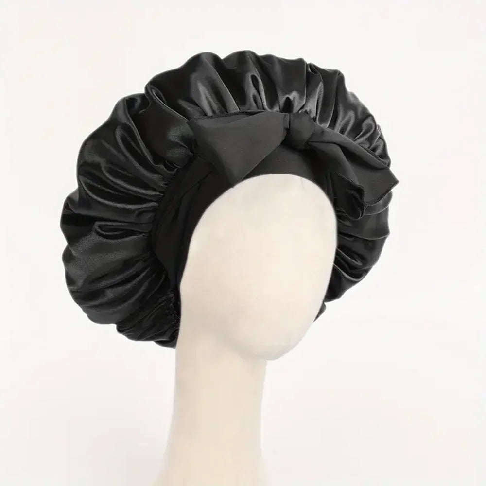 Satin Silk Hair Bonnet - Sleep Cap for Hair Protection