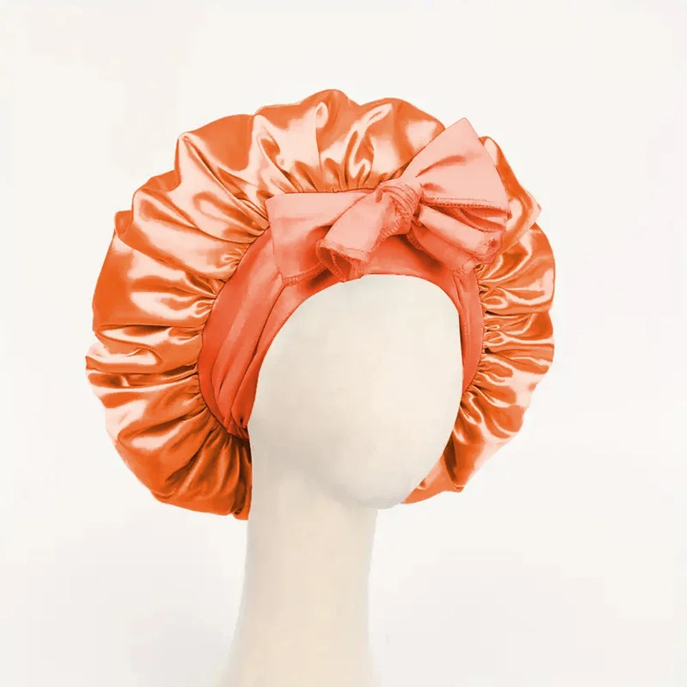 Satin Silk Hair Bonnet - Sleep Cap for Hair Protection