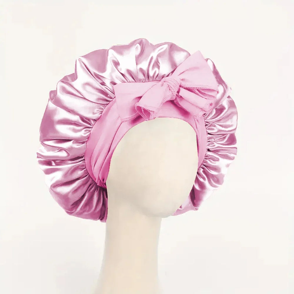 Satin Silk Hair Bonnet - Sleep Cap for Hair Protection