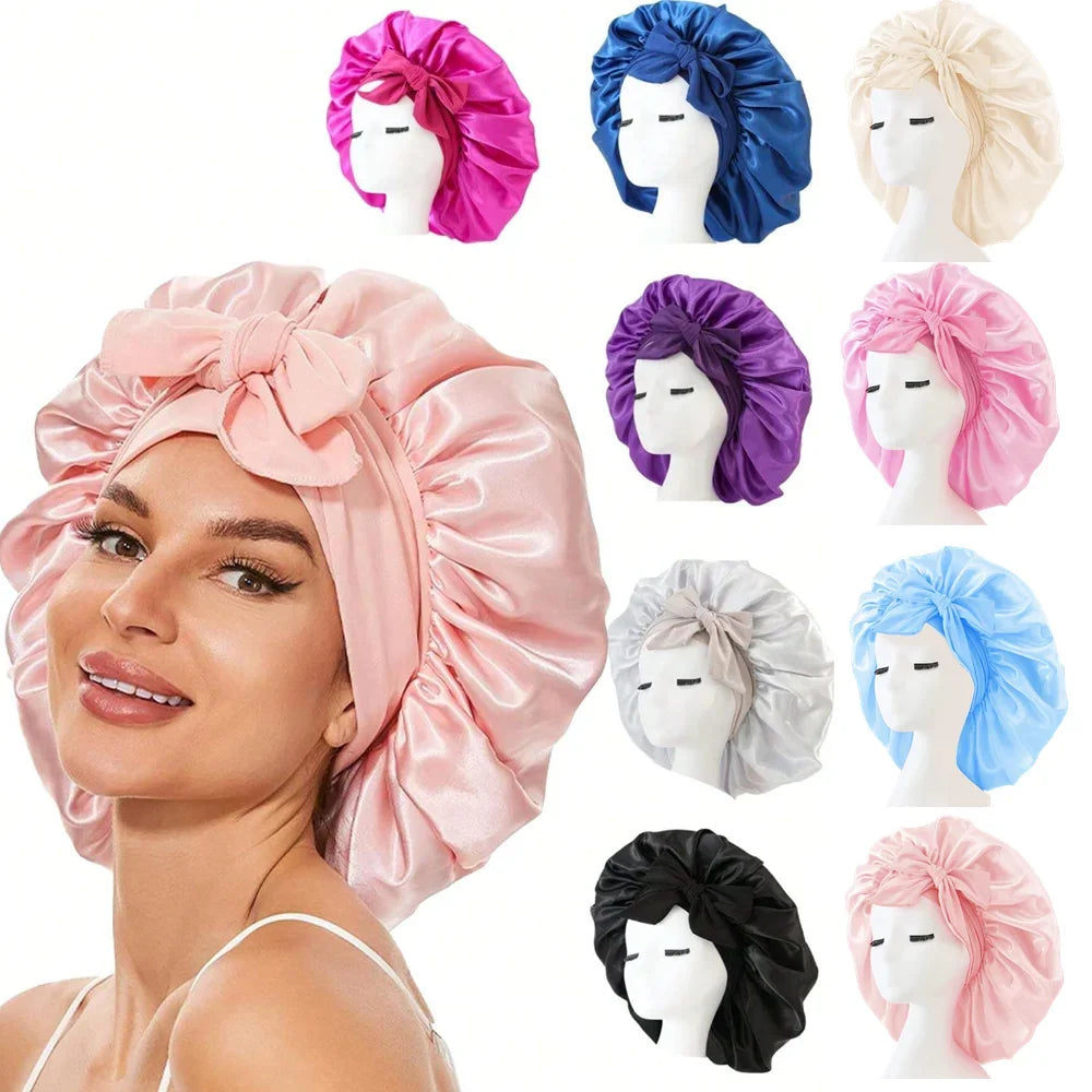 Satin Silk Hair Bonnet - Sleep Cap for Hair Protection