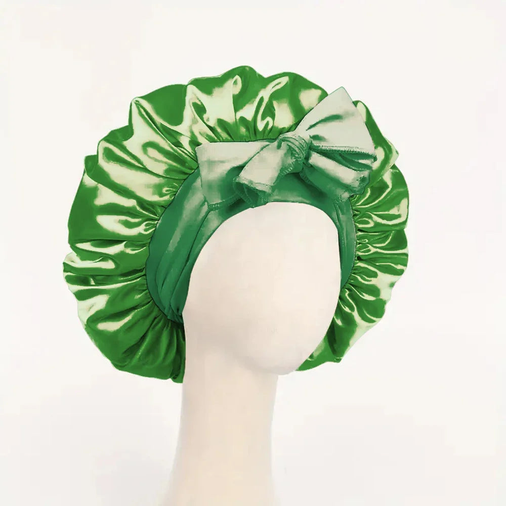 Satin Silk Hair Bonnet - Sleep Cap for Hair Protection