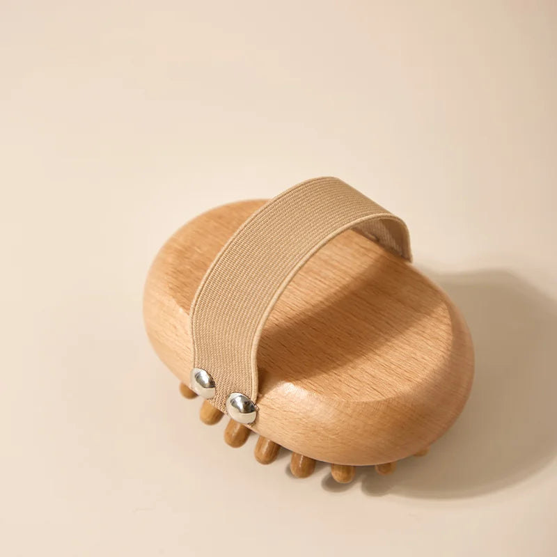 Wooden Massage Brush - 5-Element Body & Scalp Meridian Tool