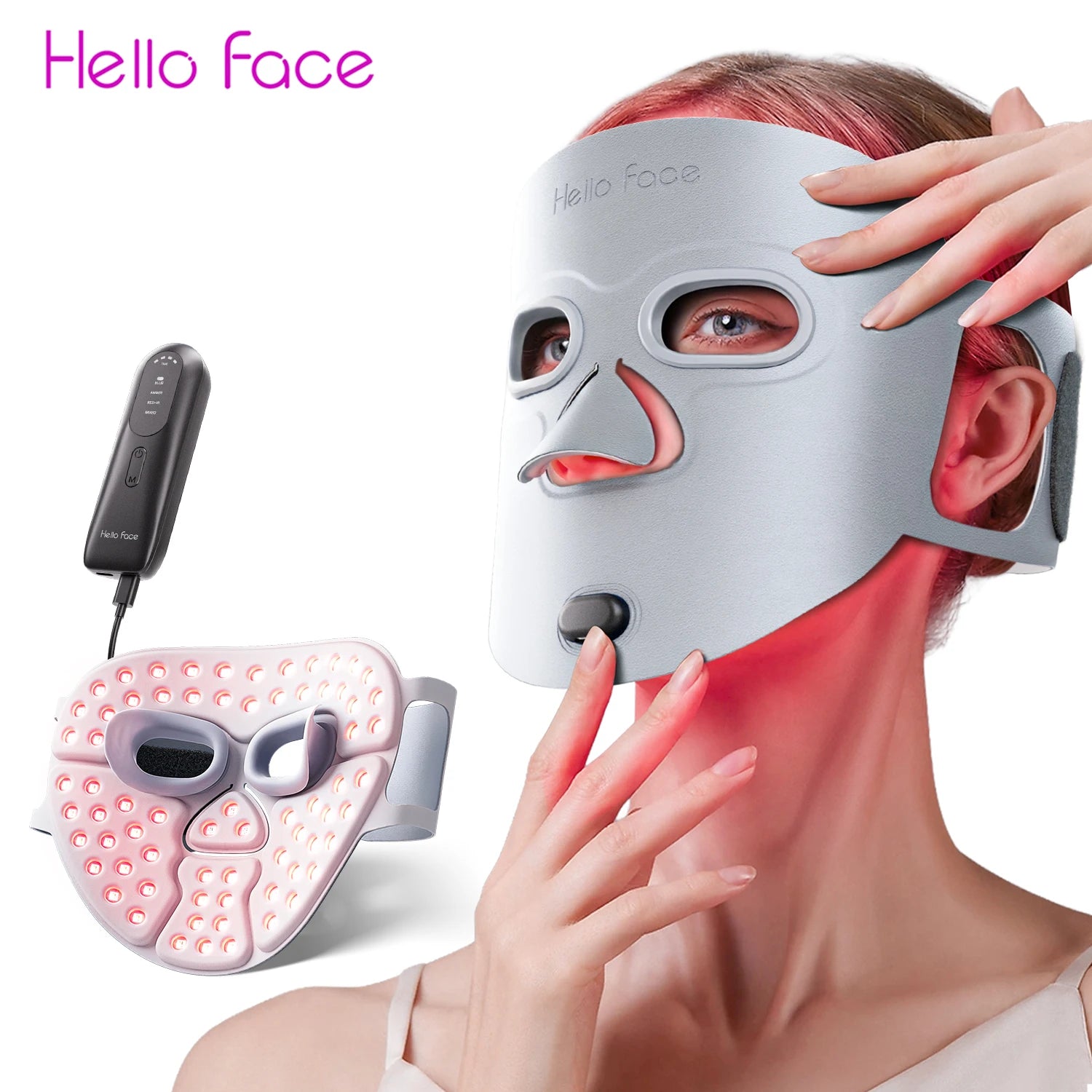 LED Red Light Therapy Mask - 510K Near-Infrared Facial Device