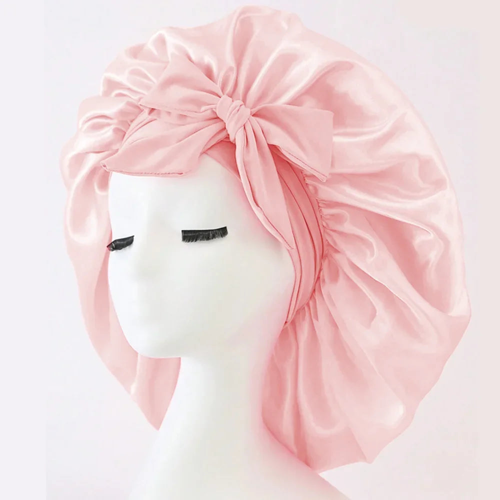 Satin Silk Hair Bonnet - Sleep Cap for Hair Protection