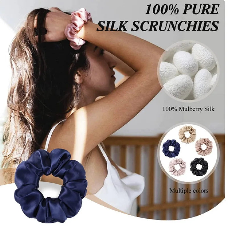 100% Pure Mulberry Silk Hair Tie - EU Fast Shipping