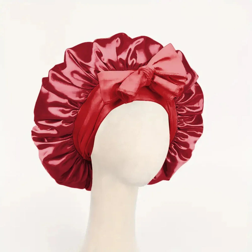Satin Silk Hair Bonnet - Sleep Cap for Hair Protection