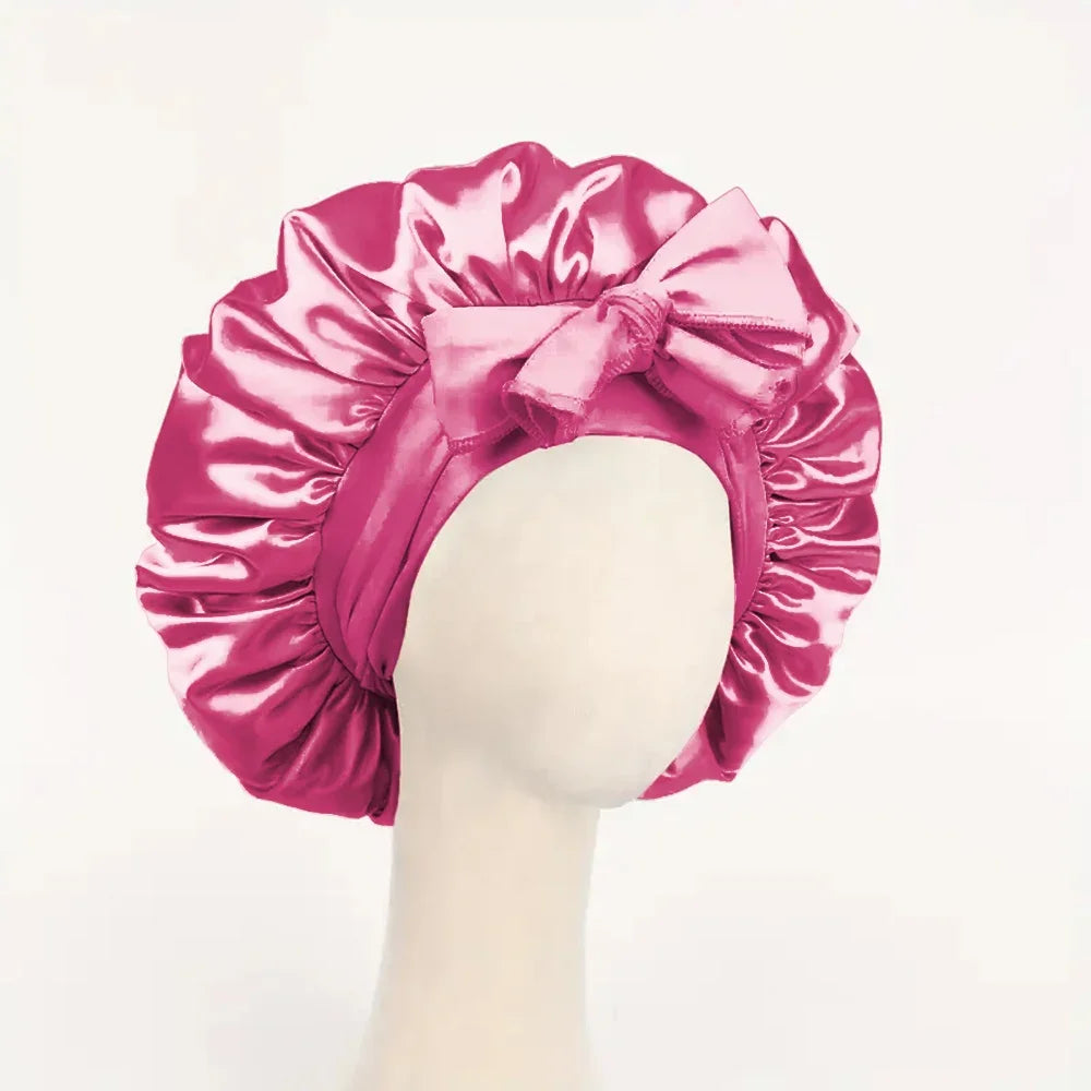 Satin Silk Hair Bonnet - Sleep Cap for Hair Protection