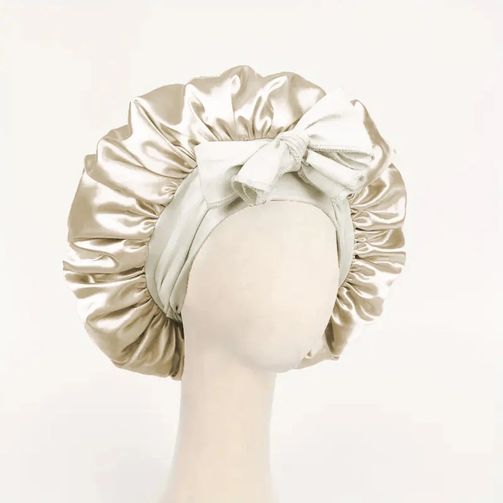 Satin Silk Hair Bonnet - Sleep Cap for Hair Protection