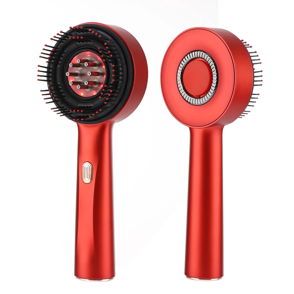Electric Scalp Massage LED Comb - Vibration Therapy with Essential Oil Applicator