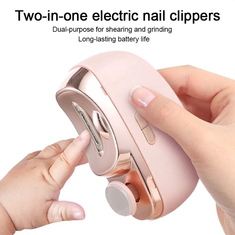 Electric Nail Cutter - 2-in-1 Automatic Nail Clipper with LED Light