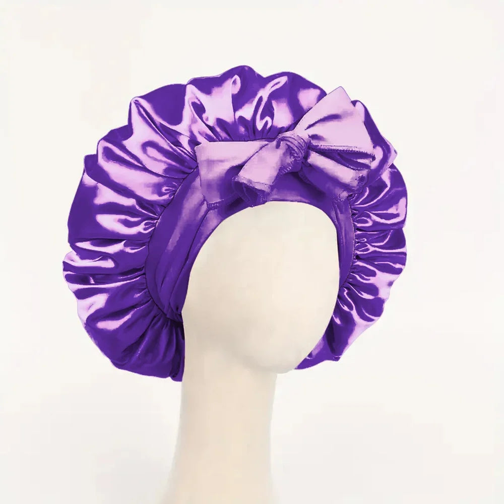 Satin Silk Hair Bonnet - Sleep Cap for Hair Protection