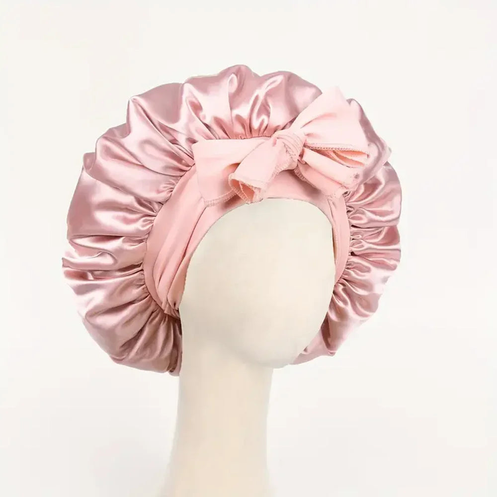 Satin Silk Hair Bonnet - Sleep Cap for Hair Protection