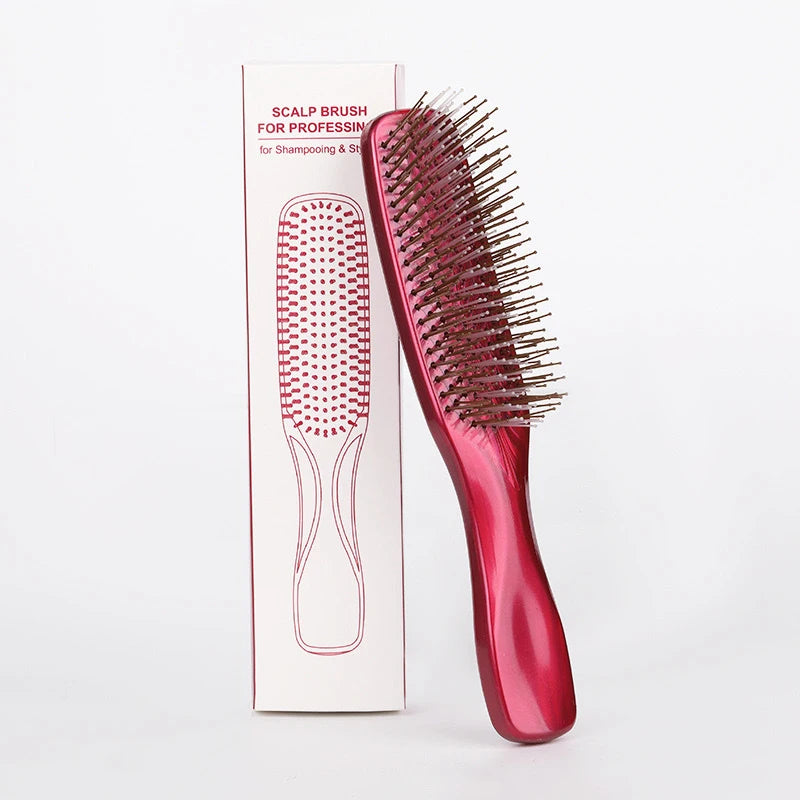 Premium Head Massager Brush - Rose Gold Scalp & Hair Detangling Tool