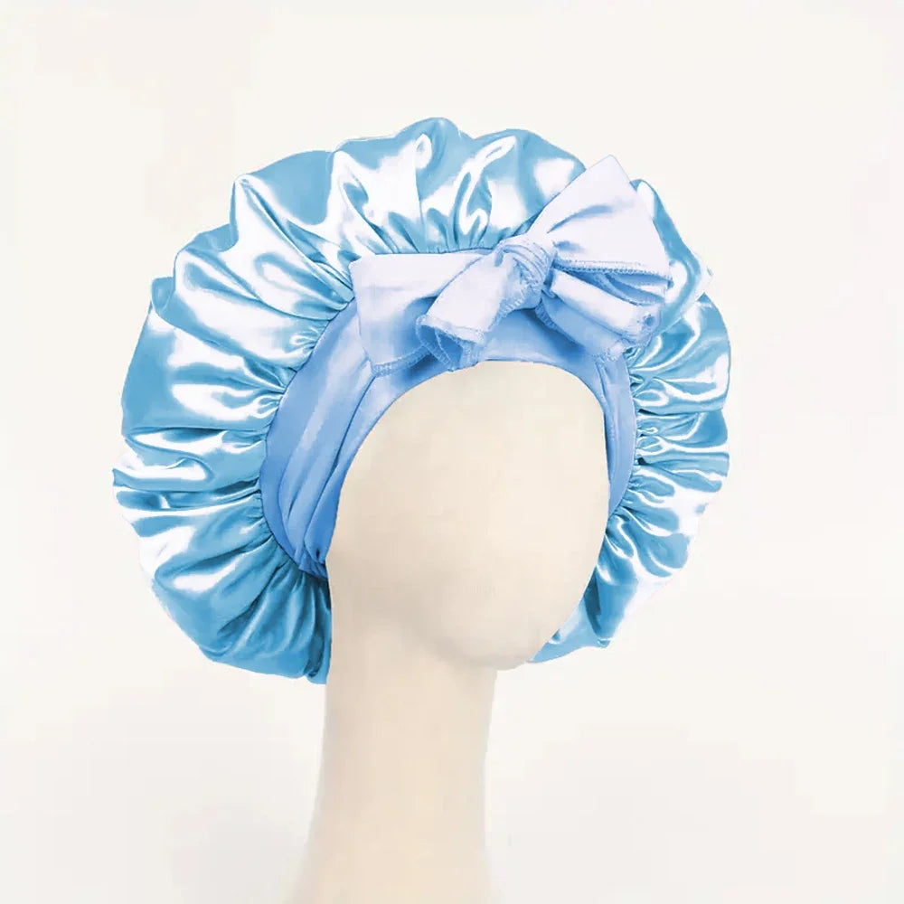 Satin Silk Hair Bonnet - Sleep Cap for Hair Protection