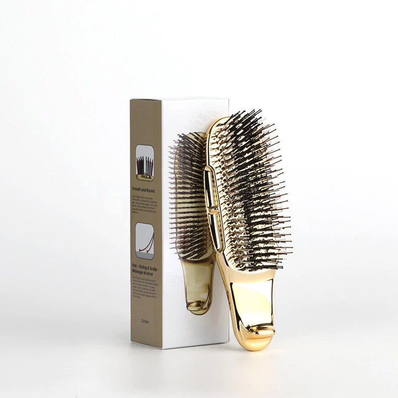 Premium Head Massager Brush - Rose Gold Scalp & Hair Detangling Tool