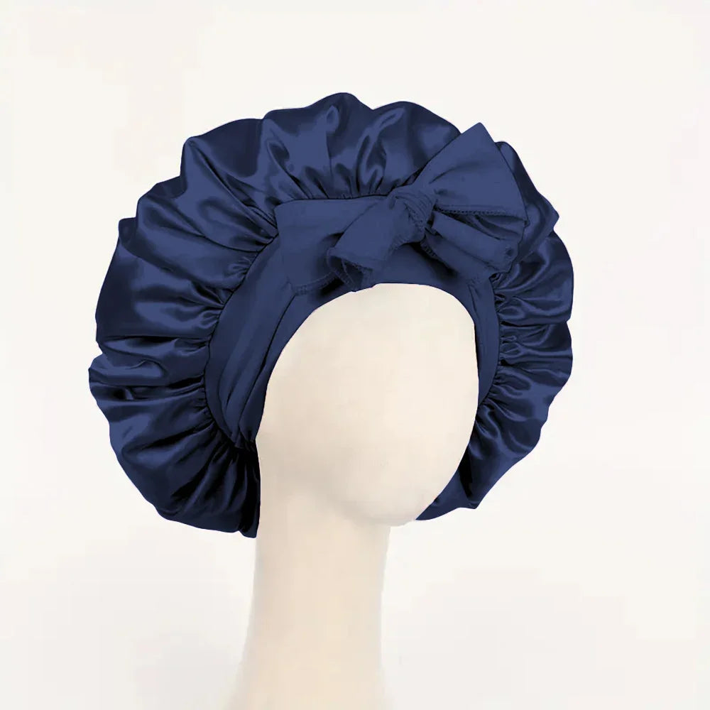 Satin Silk Hair Bonnet - Sleep Cap for Hair Protection