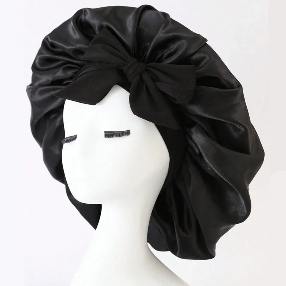 Satin Silk Hair Bonnet - Sleep Cap for Hair Protection