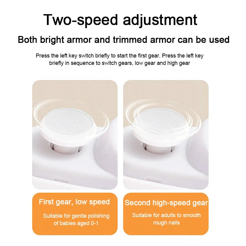 Electric Nail Cutter - 2-in-1 Automatic Nail Clipper with LED Light