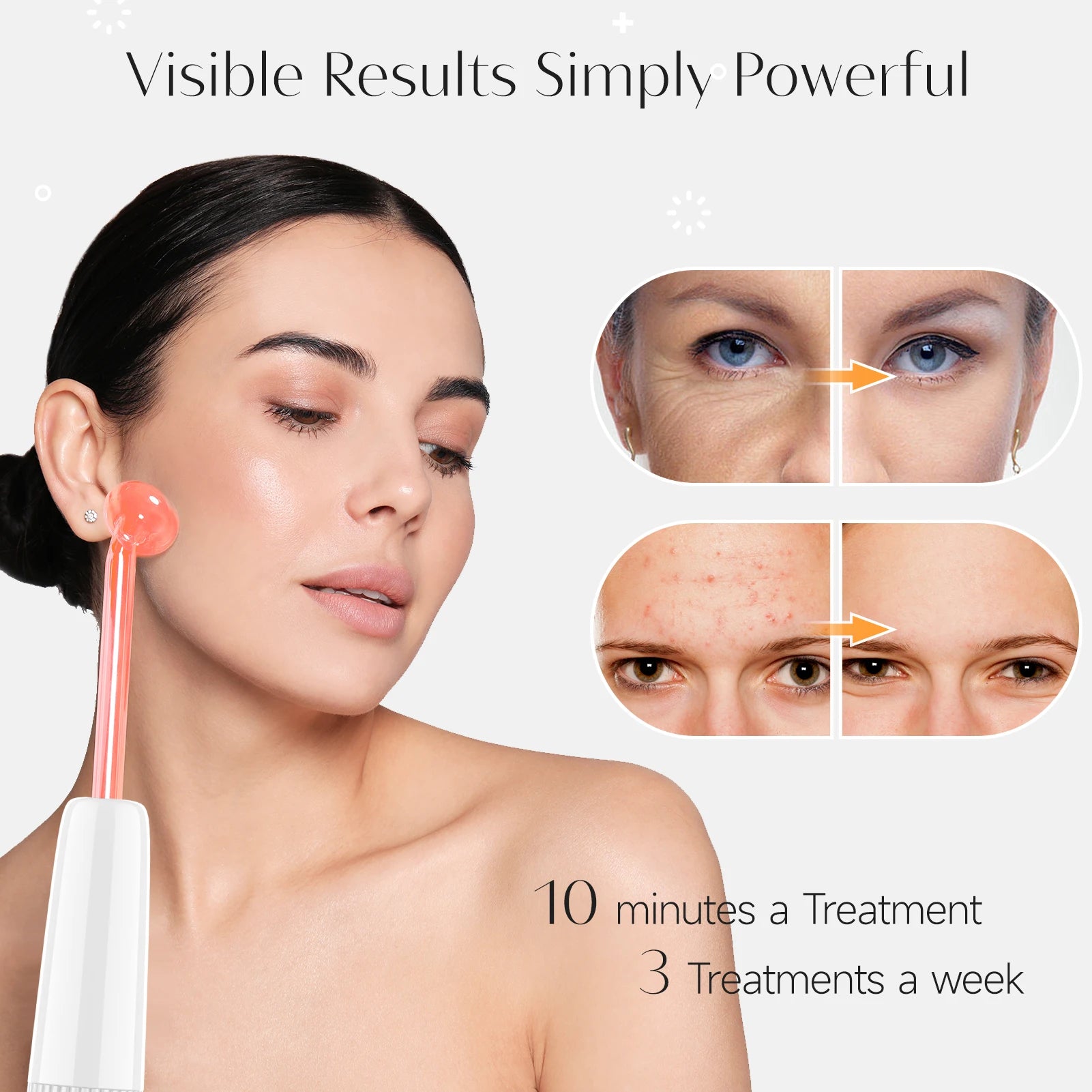 High Frequency Red Light Therapy Wand - Facial Care Device