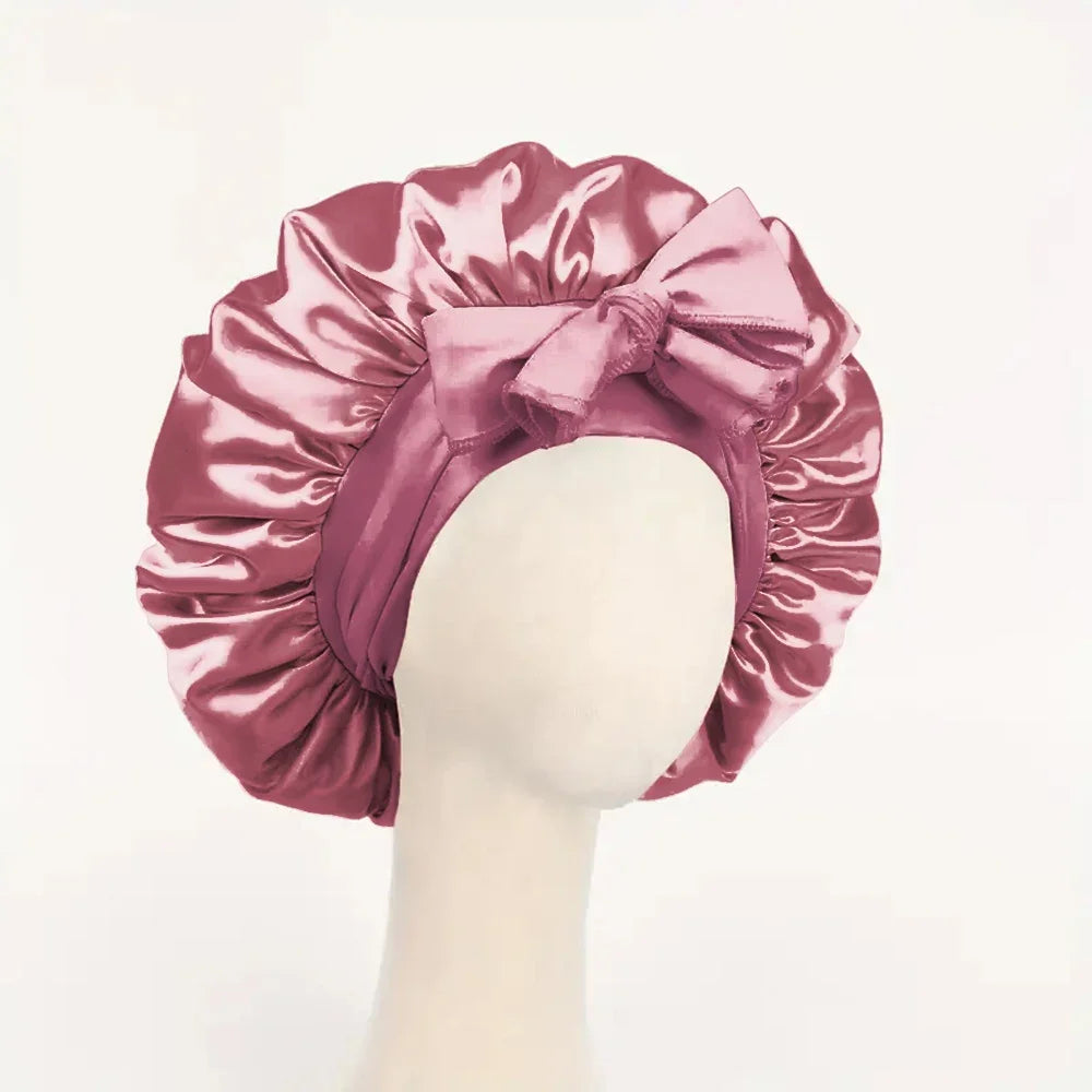 Satin Silk Hair Bonnet - Sleep Cap for Hair Protection