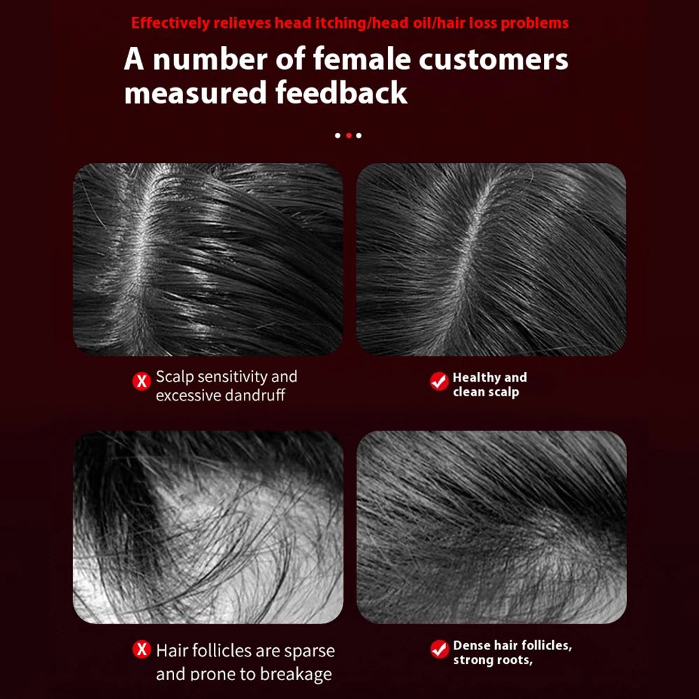 Electric Scalp Massage LED Comb - Vibration Therapy with Essential Oil Applicator